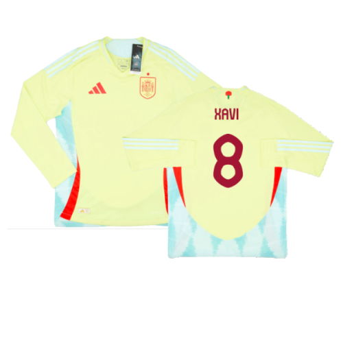 2024-2025 Spain Authentic Long Sleeve Away Shirt (Xavi 8)