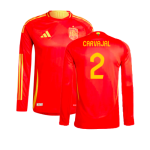 2024-2025 Spain Authentic Long Sleeve Home Shirt (Carvajal 2)