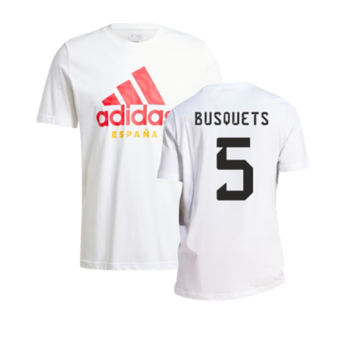 2024-2025 Spain DNA Graphic Tee (White) (Busquets 5)
