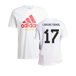 2024-2025 Spain DNA Graphic Tee (White) (Lamine Yamal 17)