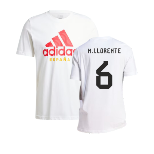 2024-2025 Spain DNA Graphic Tee (White) (M.Llorente 6)