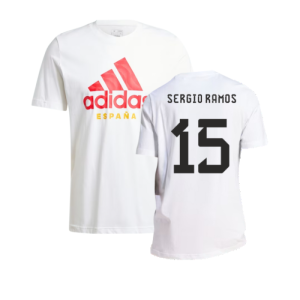 2024-2025 Spain DNA Graphic Tee (White) (Sergio Ramos 15)