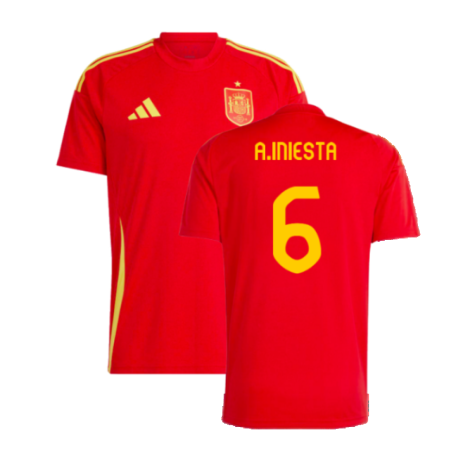 2024-2025 Spain Home Fan Jersey (A.Iniesta 6)