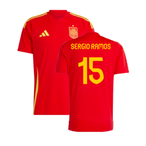 2024-2025 Spain Home Fan Jersey (Sergio Ramos 15)