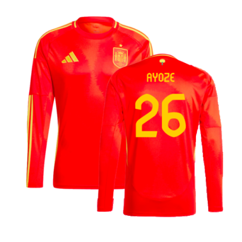 2024-2025 Spain Long Sleeve Home Shirt (Ayoze 26)