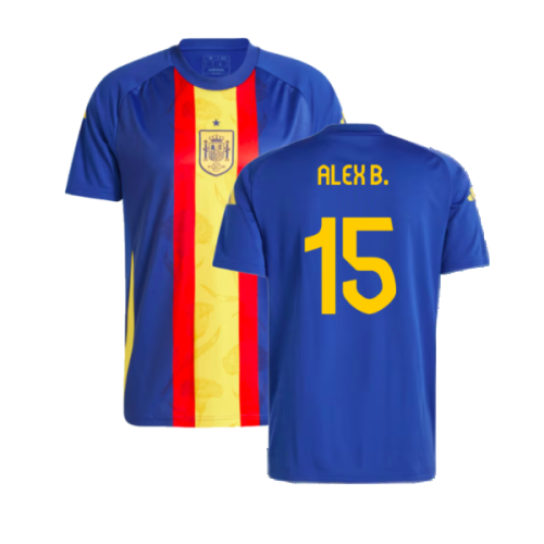 2024-2025 Spain Pre-Match Shirt (Victory Blue) (Alex B. 15)