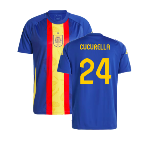 2024-2025 Spain Pre-Match Shirt (Victory Blue) (Cucurella 24)