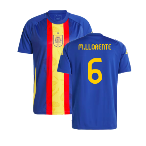 2024-2025 Spain Pre-Match Shirt (Victory Blue) (M.Llorente 6)