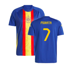 2024-2025 Spain Pre-Match Shirt (Victory Blue) (Morata 7)