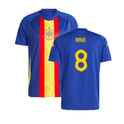 2024-2025 Spain Pre-Match Shirt (Victory Blue) (Xavi 8)