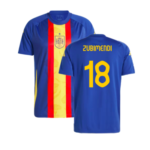 2024-2025 Spain Pre-Match Shirt (Victory Blue) (Zubimendi 18)