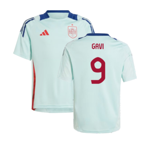 2024-2025 Spain Training Jersey (Turquoise) - Kids (Gavi 9)