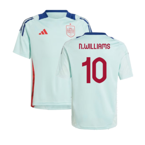 2024-2025 Spain Training Jersey (Turquoise) - Kids (Williams JR. 17)