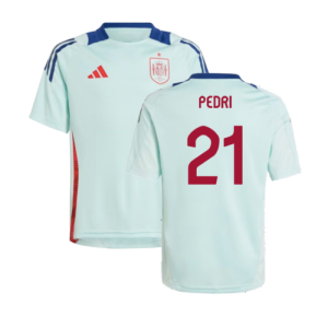 2024-2025 Spain Training Jersey (Turquoise) - Kids (Pedri 20)