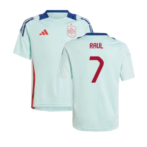 2024-2025 Spain Training Jersey (Turquoise) - Kids (Raul 7)