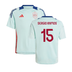 2024-2025 Spain Training Jersey (Turquoise) - Kids (Sergio Ramos 15)