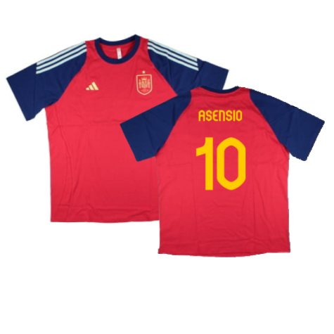 2024-2025 Spain Training Tee (Red) (Asensio 10)