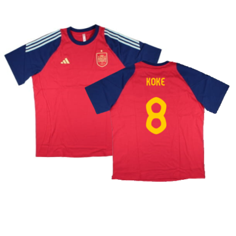 2024-2025 Spain Training Tee (Red) (Koke 8)