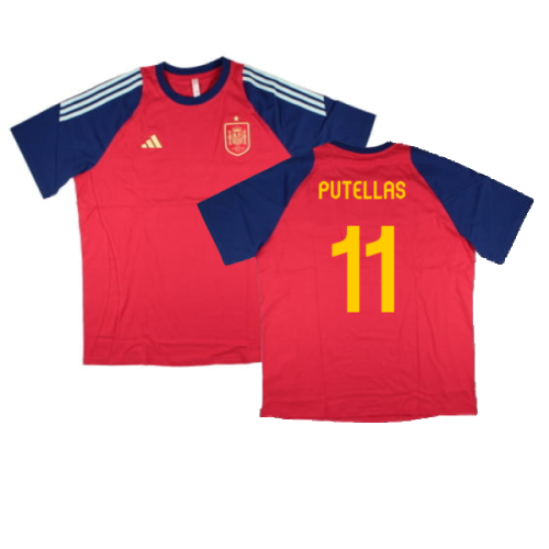 2024-2025 Spain Training Tee (Red) (Putellas 11)