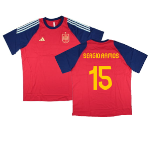 2024-2025 Spain Training Tee (Red) (Sergio Ramos 15)