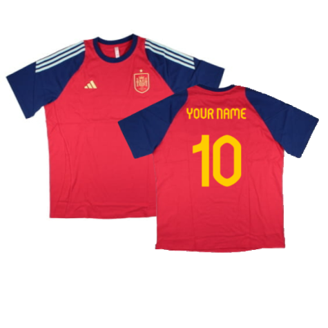 2024-2025 Spain Training Tee (Red) (Your Name)