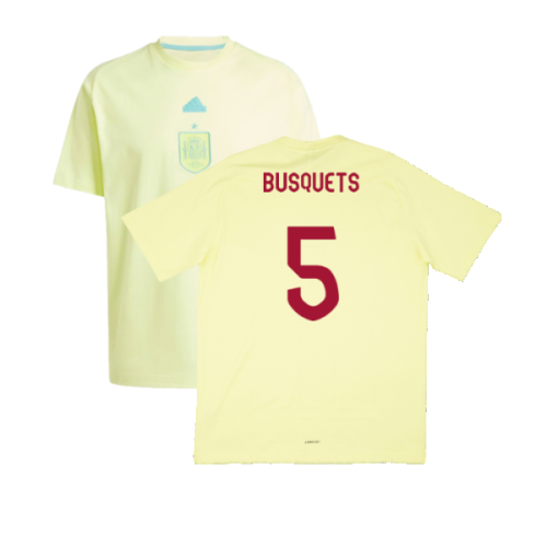 2024-2025 Spain Travel Tee (Yellow) (Busquets 5)