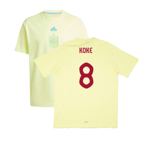 2024-2025 Spain Travel Tee (Yellow) (Koke 8)