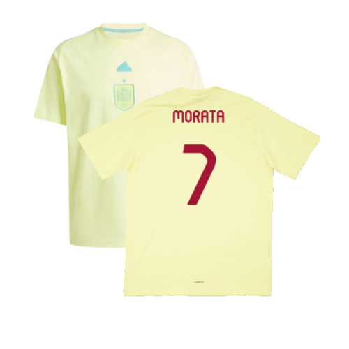 2024-2025 Spain Travel Tee (Yellow) (Morata 7)