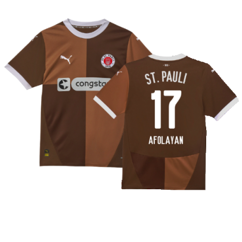 2024-2025 St Pauli Home Shirt (Afolayan 17)