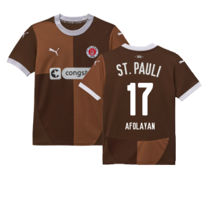 2024-2025 St Pauli Home Shirt (Kids) (Afolayan 17)