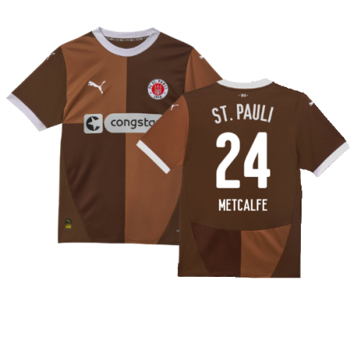 2024-2025 St Pauli Home Shirt (Metcalfe 24)