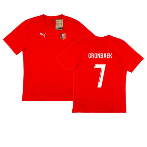 2024-2025 Stade Rennais Training Jersey (Red) (Gronbaek 7)