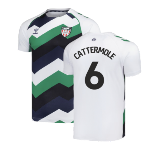 2024-2025 Sunderland Away Pre-Match Shirt (White) (Cattermole 6)