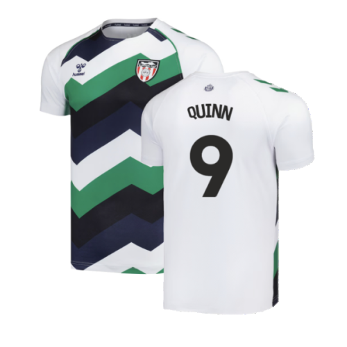 2024-2025 Sunderland Away Pre-Match Shirt (White) (Quinn 9)