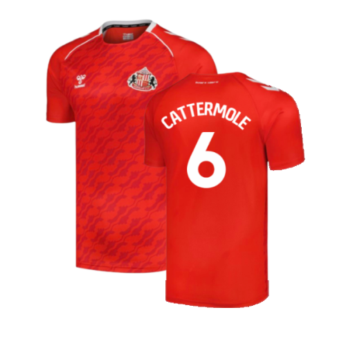 2024-2025 Sunderland Home Pre-Match Shirt (Red) (Cattermole 6)