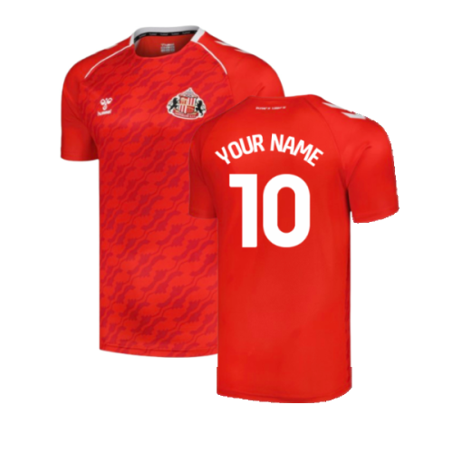 2024-2025 Sunderland Home Pre-Match Shirt (Red) (Your Name)