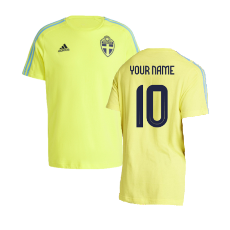 2024-2025 Sweden DNA Tee (Yellow) (Your Name)