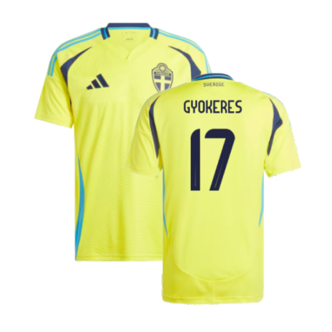 2024-2025 Sweden Home Shirt (GYOKERES 17)