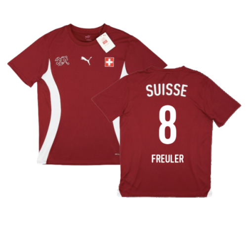 2024-2025 Switzerland Pre-Match Jersey (Red) (Freuler 8)