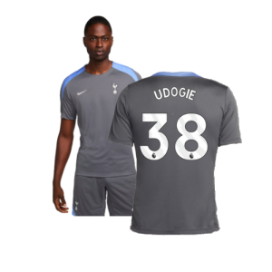 2024-2025 Tottenham Dri-Fit Strike Training Shirt (Dark Grey) (Udogie 38)