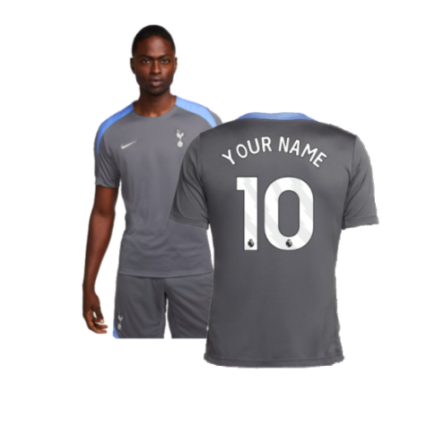 2024-2025 Tottenham Dri-Fit Strike Training Shirt (Dark Grey) (Your Name)