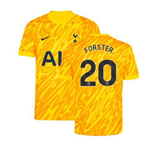 2024-2025 Tottenham Home Goalkeeper Shirt (Orange) - Kids (Forster 20)