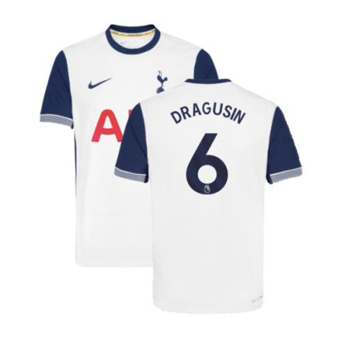 2024-2025 Tottenham Hotspur Authentic Home Shirt (Dragusin 6)