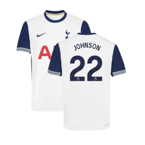 2024-2025 Tottenham Hotspur Authentic Home Shirt (Johnson 22)