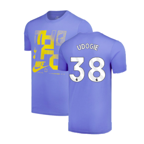 2024-2025 Tottenham Hotspur Futura T-Shirt (Sky Blue) (Udogie 38)