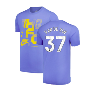 2024-2025 Tottenham Hotspur Futura T-Shirt (Sky Blue) (Van De Ven 37)