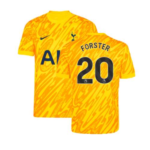 2024-2025 Tottenham Hotspur Goalkeeper Home Shirt (Yellow) (Forster 20)