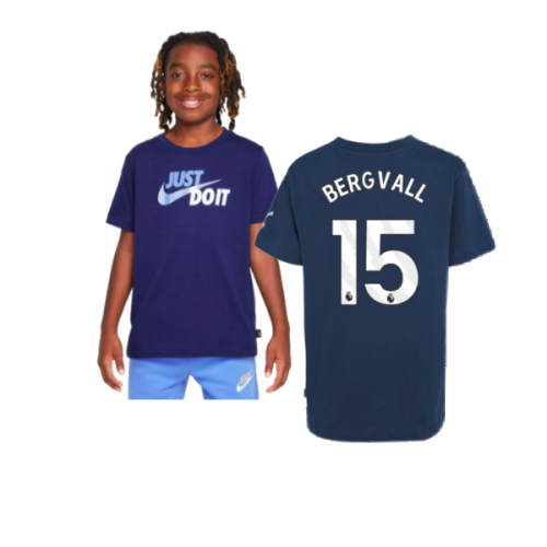 2024-2025 Tottenham Hotspur Just Do It T-Shirt (Navy) - Kids (Bergvall 15)