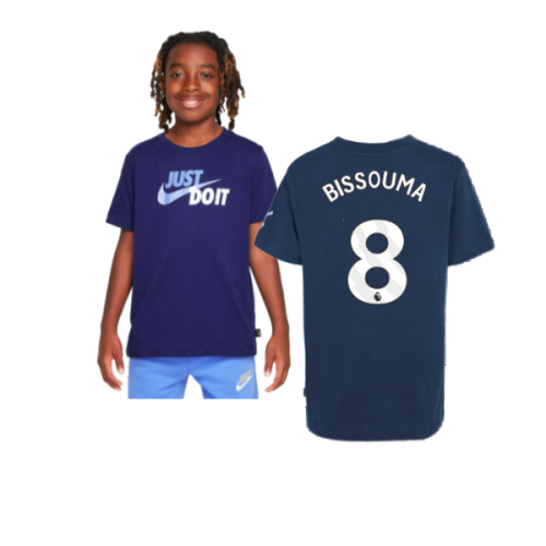 2024-2025 Tottenham Hotspur Just Do It T-Shirt (Navy) - Kids (Bissouma 8)