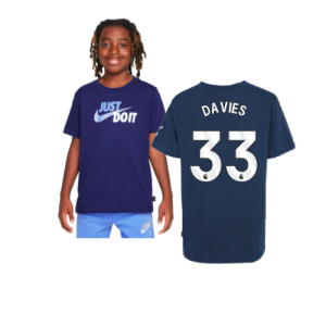 2024-2025 Tottenham Hotspur Just Do It T-Shirt (Navy) - Kids (Davies 33)